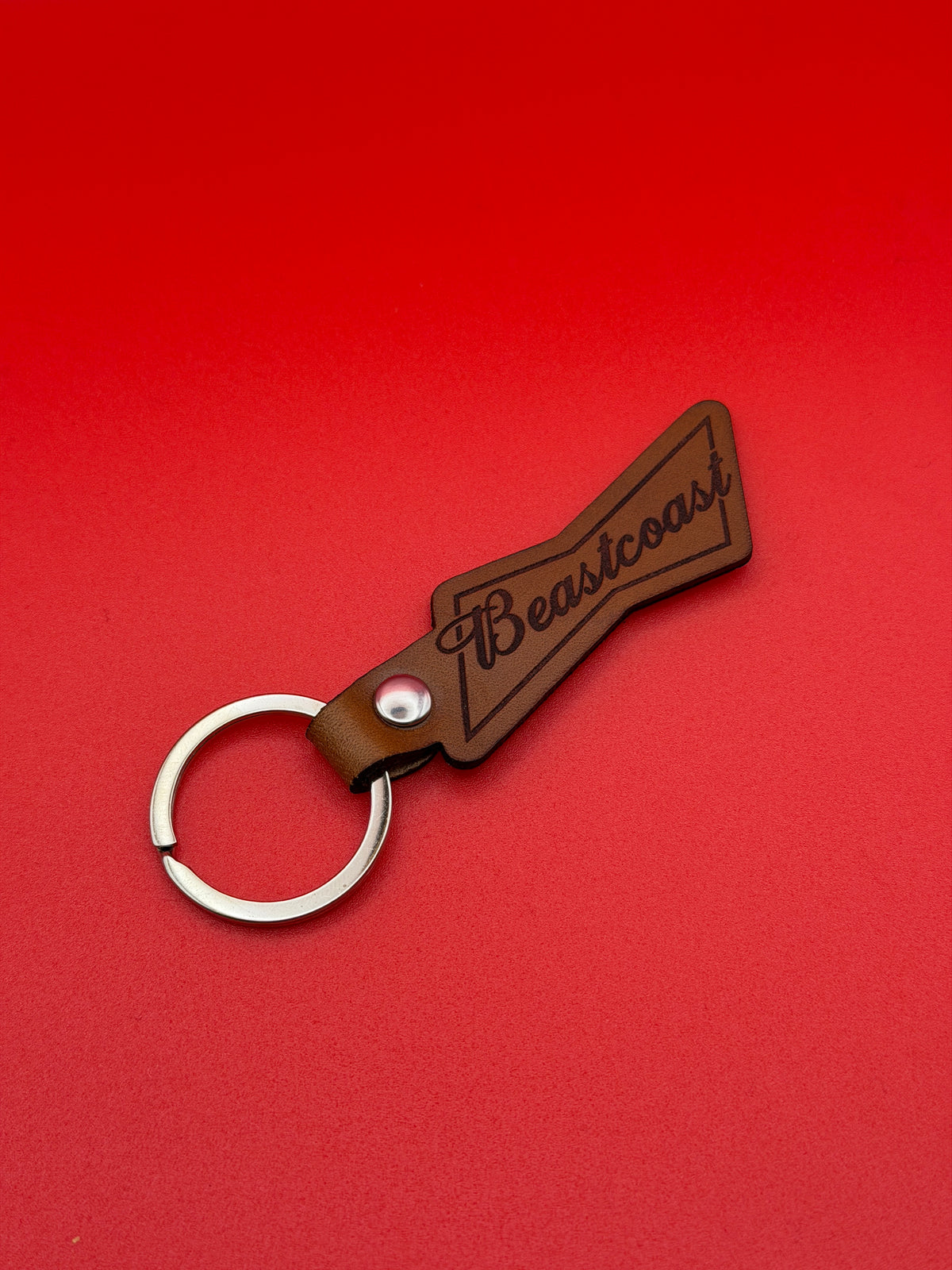 BeastCoast Americana Keychain, Bowtie brown leather