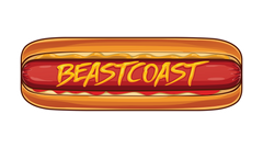 BeastCoast Glizzy Slap sticker, hot dog with BeastCoast logo